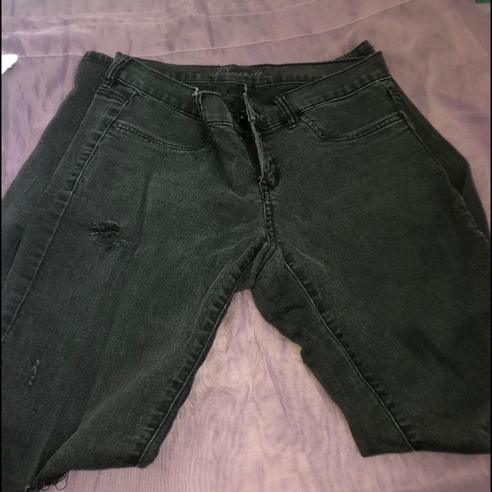 Black ripped jeans